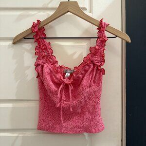 Urban Outfitters pink lace top